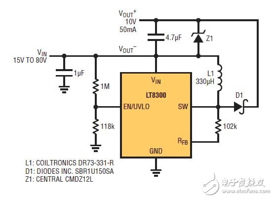  采用 5 引腳 TSOT-23 封裝的 100V 微功率 No-Opto 隔離反激式轉(zhuǎn)換器