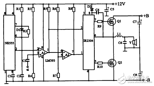 NE555與LM393實現脈寬調制的D類功放