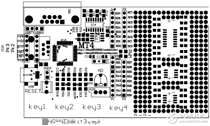 關于PIC的觸摸電路pcb1937