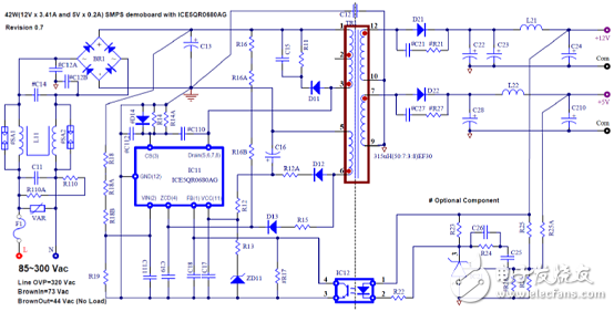 [原創] InfineonICE5QR0680AG 42W雙輸出開關電源(SMPS)解決方案