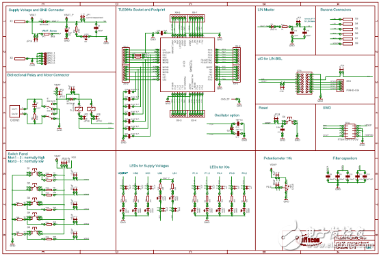 TLE9842-2QX主要特性_PCB設計圖