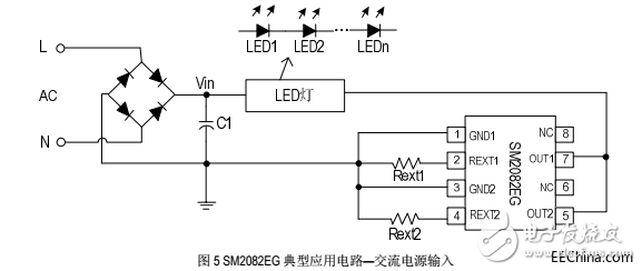 高壓線性恒流芯片SM2082EG跟SM2091E的特點(diǎn)對(duì)比